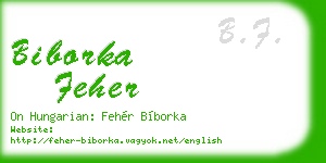 biborka feher business card