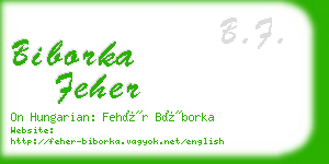 biborka feher business card